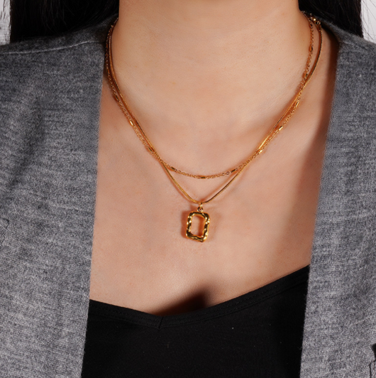 Cadena Doble Capa en Oro 18K para Escote - Cinturón Elegante de Influencer - Image 9