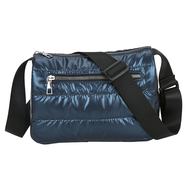 Bolso Cuadrado Compacto con Costura de Color Sólido - Image 8