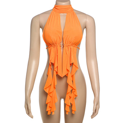 Top Halter Ajustado de Color Liso - Image 20