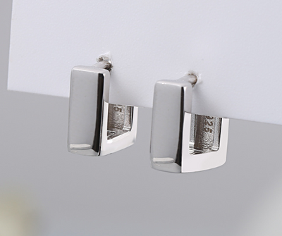 Aretes de Plata Esterlina S925 Cuadrados Creativos Personalizados - Image 10