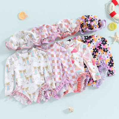 Traje de Baño Infantil con Pliegues Elegantes - Image 10