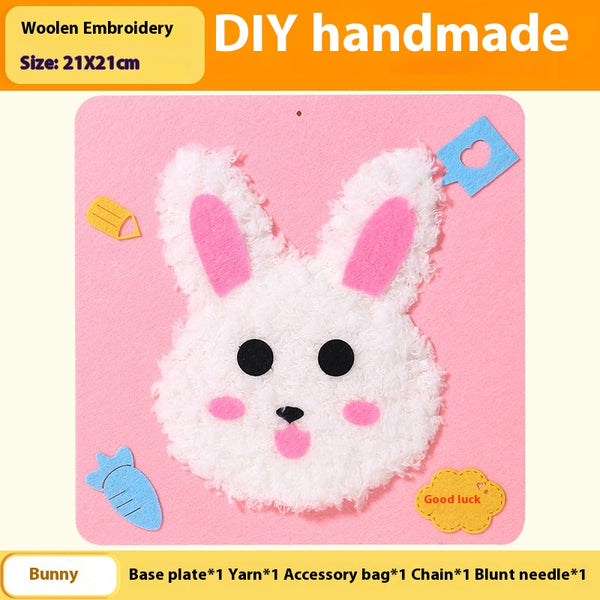 Kit de Bordado Infantil con Animales de Dibujos Animados - Juguete Educativo DIY para Jardín - Image 6