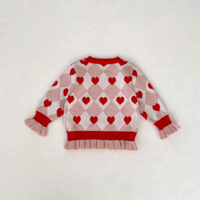 Abrigo Tejido de Manga Larga con Detalles de Corazón para Bebé Niña - Colección Otoño - Image 12