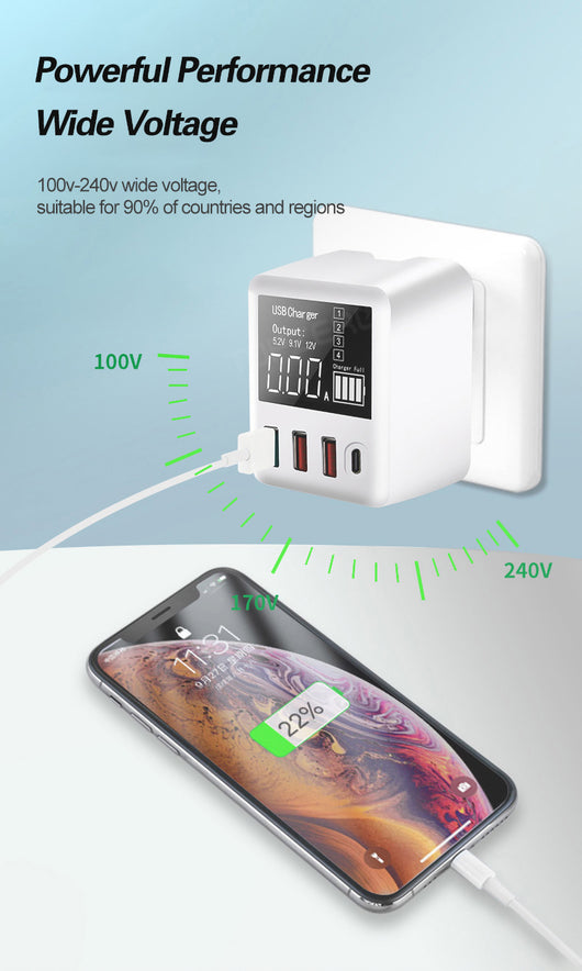 Cargador USB Múltiple de 30W - 4 Puertos Simultáneos - Image 16
