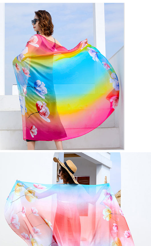Foulard Ligero Multiuso para Playa - Protección Solar y Estilo - Image 43