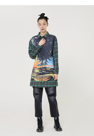 Camisa Diseñadora con Solapa Estampada para Mujer - Image 10