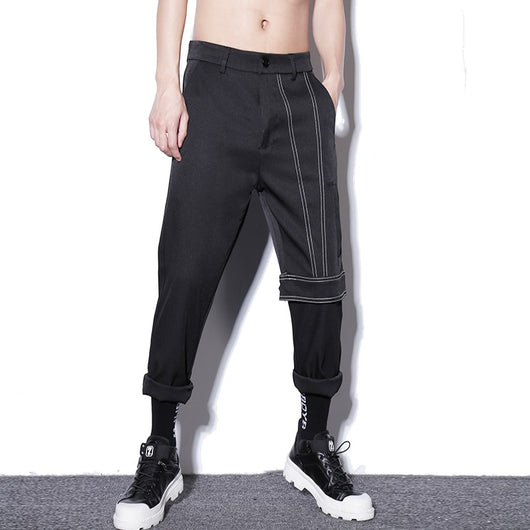 Pantalones Casuales Hombre Estilo Coreano Ajustados Otoño - Image 2