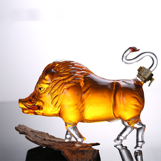 Botella de Vino Forma Cerdo del Zodiaco - Image 8