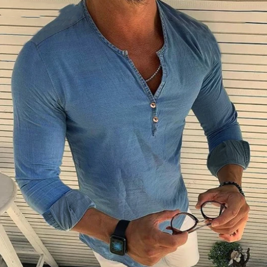 Camisa Manga Larga Color Sólido - Image 11