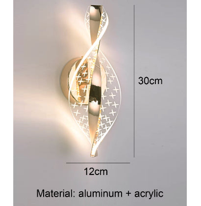Lámpara de Pared LED Copo de Nieve Aluminio Dorado para Pasillos - Image 7
