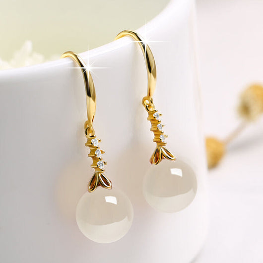 Aretes de Plata Elegantes con Ágata Verde Calcedonia para Mujer - Image 18