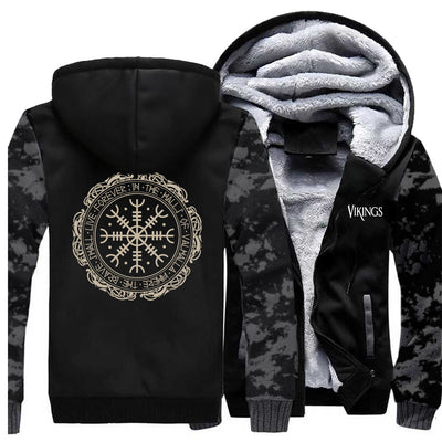 Chaqueta Cardigan Vikinga Gruesa Estilo Europeo Americano para Hombre - Image 6