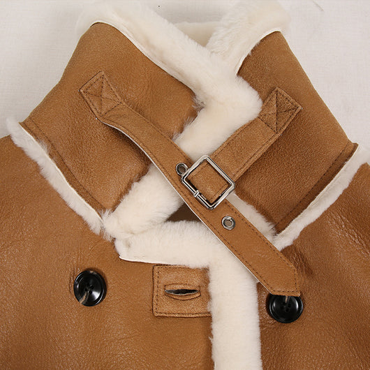 Chaqueta Elegante de Cuello Alto con Detalles de Pelaje para Mujer - Image 7