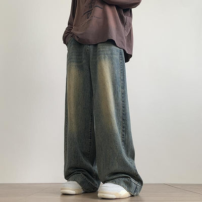 Pantalones Jeans Rectos Anchos para Hombre - Comodidad Casual de Verano - Image 10