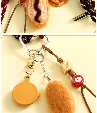 Llavero Decorativo de Fieltro Pan - Accesorio Escolar y Joyería Miniatura - Image 11