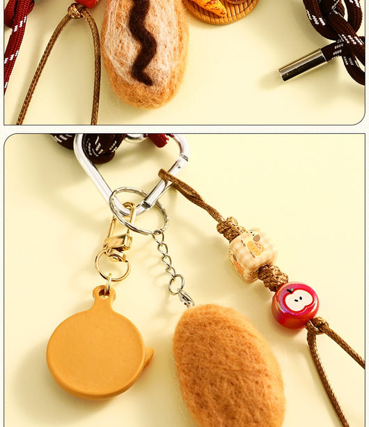 Llavero Decorativo de Fieltro Pan - Accesorio Escolar y Joyería Miniatura - Image 11