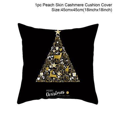 Funda de Almohada Navideña de Lino para Sofá - Image 32