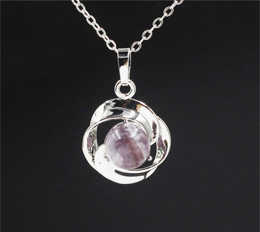 Collar Colgante de Flor en Cristal Natural - Image 8