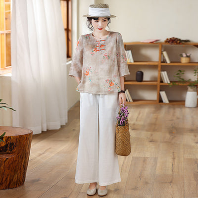 Blusa Literaria con Abertura Lateral y Mangas 3/4 - Image 4