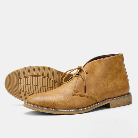 Botas de Trabajo Retro para Hombre Talla Grande con Detalles en Contraste - Image 3