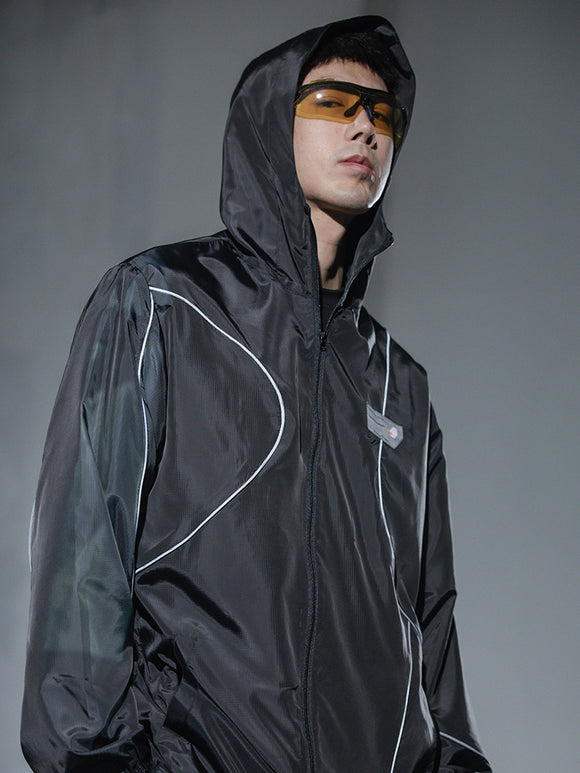 Camiseta Deportiva Protección Solar Hombre con Tira Reflectante Transpirable