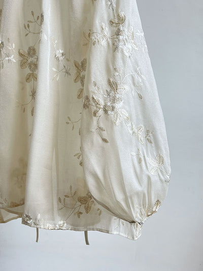 Vestido Camisero Bordado Estilo Chino Midi - Image 14