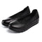Zapatos de Trabajo Cuero Auténtico para Mujer Negro Antideslizantes Planos