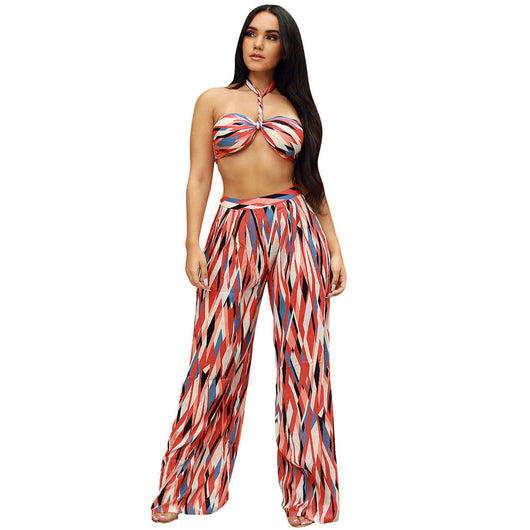Conjunto de Dos Piezas Estampado Escotado para Verano - Image 7