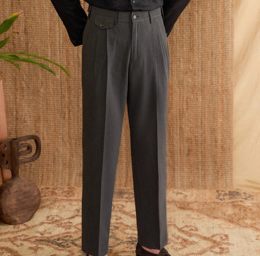 Pantalón Recto Cintura Alta Estilo Italiano - Image 19