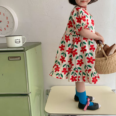 Vestido Infantil de Verano con Estampado Floral - Image 2