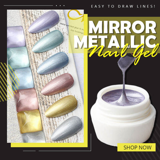 Adhesivo para Uñas con Efecto Espejo Dorado Japonés