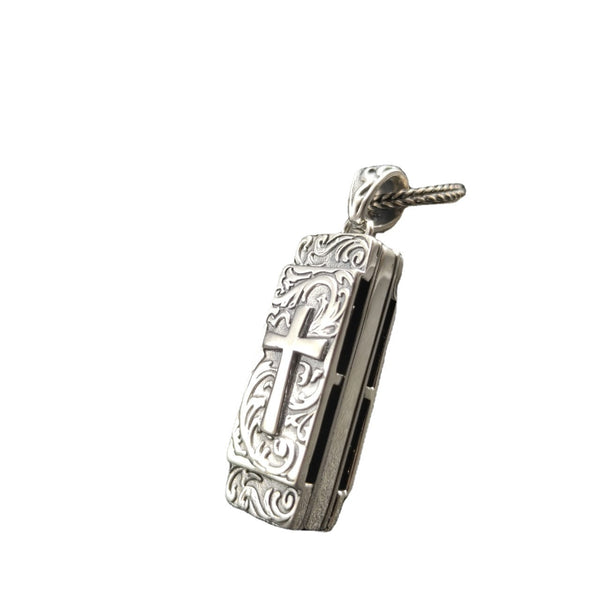 Colgante Cruz Ojo Protector en Plata 925