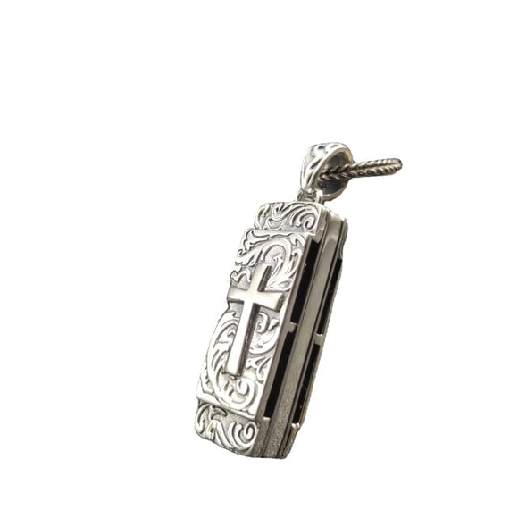 Colgante Cruz Ojo Protector en Plata 925