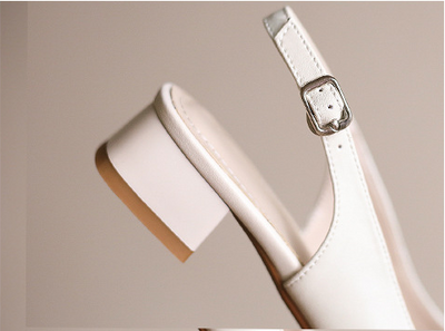 Zapatos de Cuero con Talón Descubierto y Tacón Grueso - Image 19