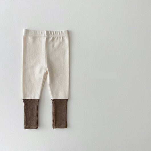 Leggings de Algodón Elastizado con Combinación de Colores para Niñas - Image 18
