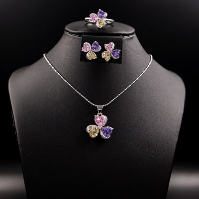 Conjunto de Joyería Trébol de Zirconia para Mujer - Image 6