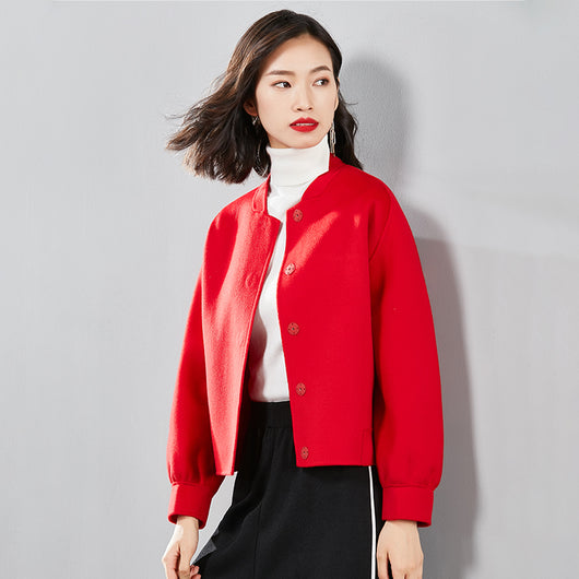Abrigo de Lana Doble Faz con Cashmere para Invierno - Image 9