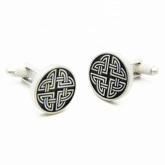 Gemelos de Negocios para Hombre Perla Blanca Plateada - Image 6
