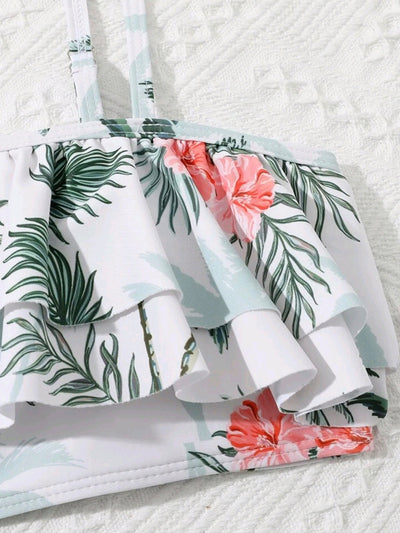 Traje de Baño Infantil Tres Piezas con Falda Volante - Image 13