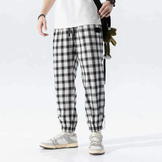 Pantalones Cuadros Blanco y Negro Estilo Hong Kong Unisex - Image 5