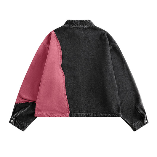 Chaqueta Denim Patchwork Contraste - Unisex Estilo Street - Image 19