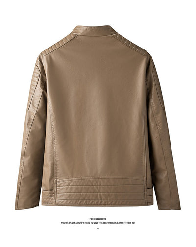 Chaqueta de Cuero para Hombre Primavera Otoño - Estilo Motociclista Casual - Image 17