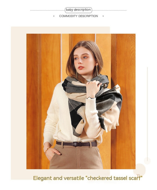 Chal de Cachemira Artificial Grueso para Mujer - Abrigo Cálido de Invierno - Image 29