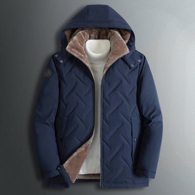 Chaqueta Impermeable con Capucha Desmontable y Cuello Tipo Polo - Image 8