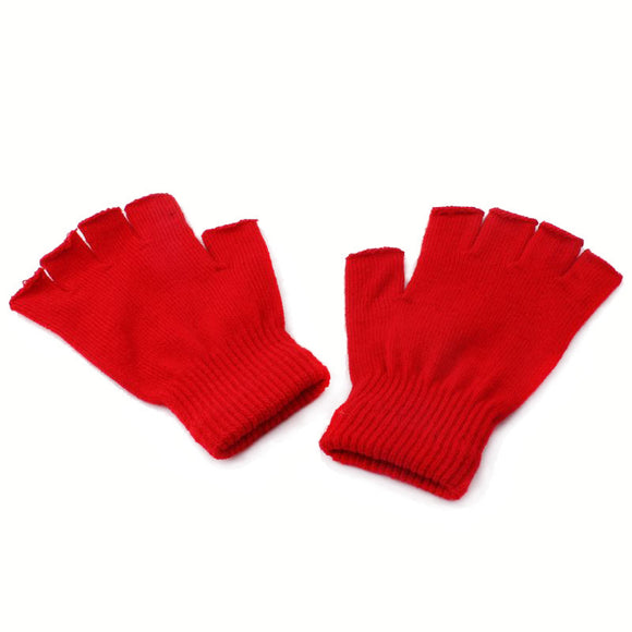 Guantes sin dedos tejidos coreanos para otoño e invierno