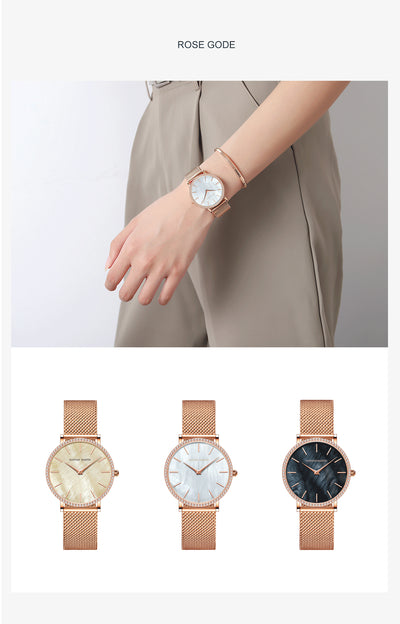 Reloj de Cuarzo para Mujer con Caja de Acero Inoxidable y Esfera de Diamantes - Image 14