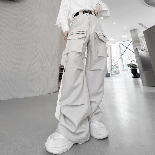Pantalón Funcional Unisex de Pierna Ancha con Múltiples Bolsillos - Image 6