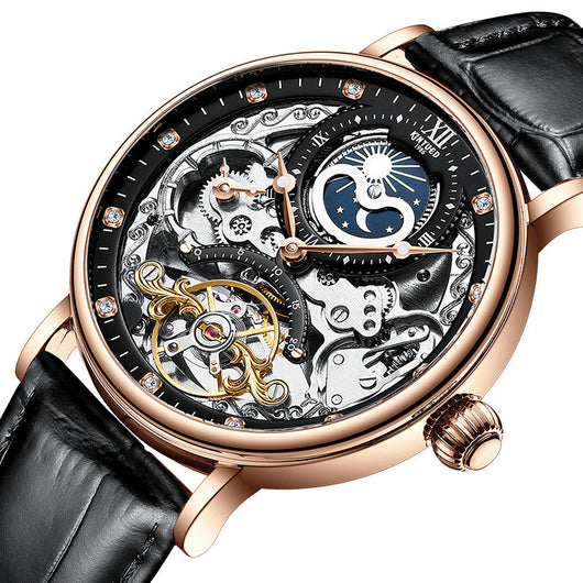 Reloj Mecánico Multifuncional de Dos Zonas Horarias para Hombre - Image 8