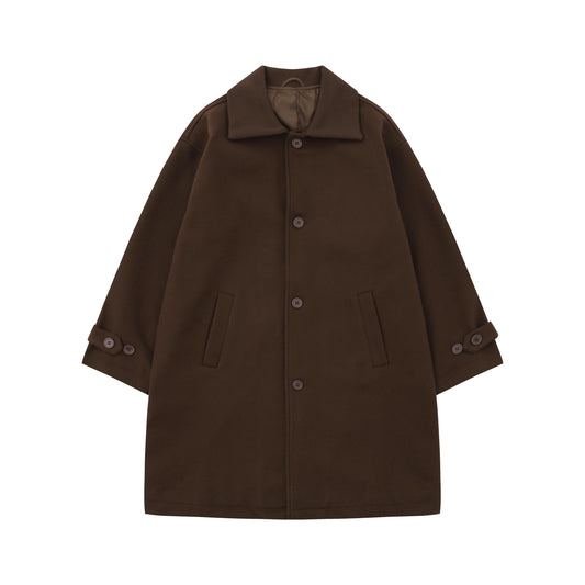 Abrigo de Lana Retro Marrón Estilo Japonés - Image 2