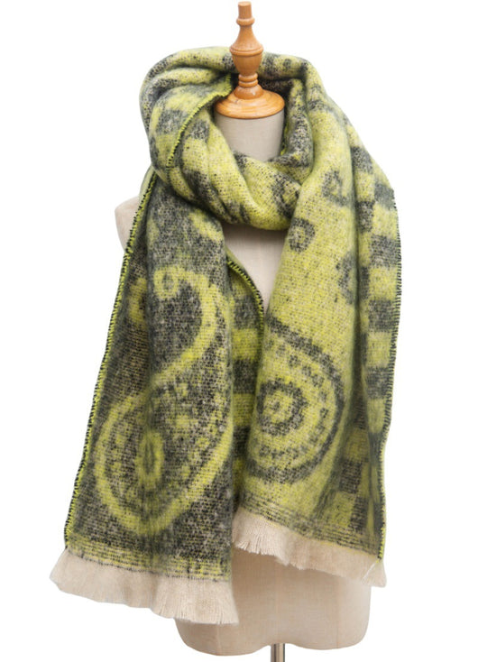Bufanda Cuello Cálido Estampado Paisley Jacquard Unisex - Image 23